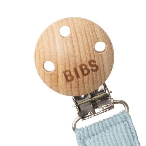 BIBS 9401112 PACIFIER BRAID zawieszka do smoczków 100% GOTS organic cotton Baby blue/Ivory