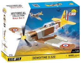 COBI 5734 Historical Collection WWII Samolot myśliwski francuski Dewoitine D.520 335 klocków