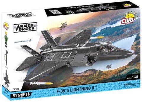 COBI 5831 Armed Forces Samolot myśliwski wielozadaniowy F-35A Lightning II 576 klocków