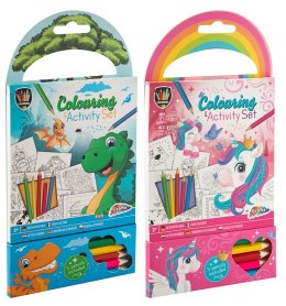 Mały zestaw do kolorowania i aktywności z kredkami ołówkowymi dla dzieci 3+