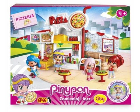 PROMO EP PinyPon CITY PIZZERIA - Zestaw "Pizzeria" z laleczką 8cm i akcesoriami 14755