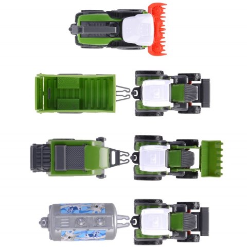 DICKIE Farm Zestaw 3 Pojazdów 9cm Traktory Przyczepka Fendt