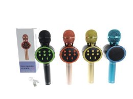 Mikrofon z głośnikiem Bluetooth i wejściem USB wielofunkcyjny, zmienia głos 548633 mix cena za 1 szt