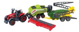 Farma zestaw maszyn rolniczych - traktor i kombajn w pudełku p6