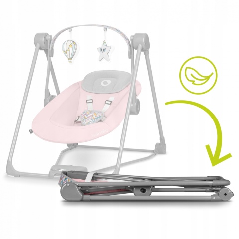OTTO Lionelo Leżaczek bujaczek - Pink Baby