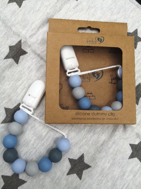 BABY 01432 Zawieszka do smoczka silikonowa BLUE