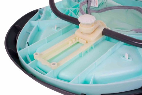 Chodzik kołyska z kierownicą - niebiesko szary