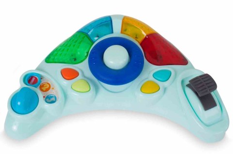 Chodzik kołyska z kierownicą - niebiesko szary