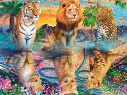 Diamentowa mozaika Odbicia dzikich kotów 60160