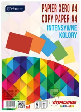 Papier Xero A4 100k 80g intensywne kolory INTERDRUK