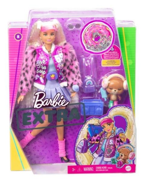 Barbie Lalka EXTRA MODA + akcesoria 8 GYJ77 GRN27 MATTEL