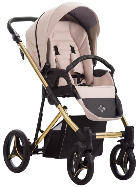 FLAVIO PREMIUM CLASS 2w1 Bebetto wózek wielofunkcyjny do 22kg głęboko-spacerowy - Gold 03
