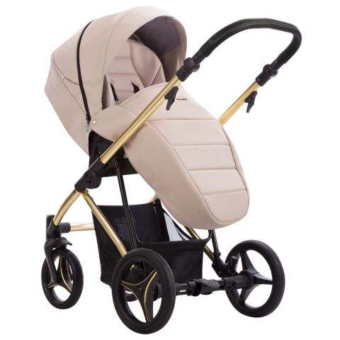FLAVIO PREMIUM CLASS 2w1 Bebetto wózek wielofunkcyjny do 22kg głęboko-spacerowy - Gold 03