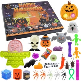 Kalendarz Halloween Zabawki Pop It Fidget Toys Dynia Duszek