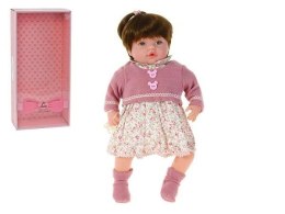 Lalka w sukience i sweterku 45 cm dziewczynka z groszkiem w środku, mówi i śpiewa po polsku pudełko 526334 ADAR