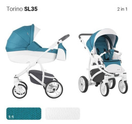 TORINO S-line New Bebetto 2w1 luksusowy wózek wielofunkcyjny sl35