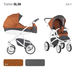 TORINO S-line New Bebetto 2w1 luksusowy wózek wielofunkcyjny sl36
