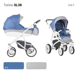 TORINO S-line New Bebetto 2w1 luksusowy wózek wielofunkcyjny sl38