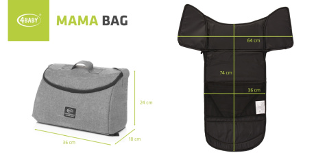 MAMA BAG XXIII 4Baby Torba pielęgnacyjna - Melange Light Grey