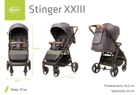 Wózek spacerowy Stinger graphite 4baby