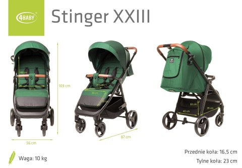 Wózek spacerowy Stinger XXIII green 4baby