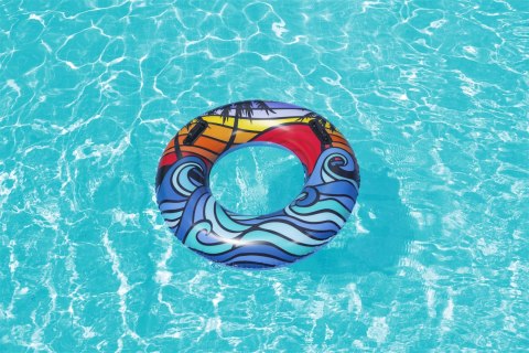 Bestway 36350 Koło do pływania z uchwytami Fale 91cm