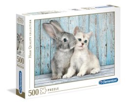 Clementoni Puzzle 500el Kotek i króliczek. Cat and Bunny 35004