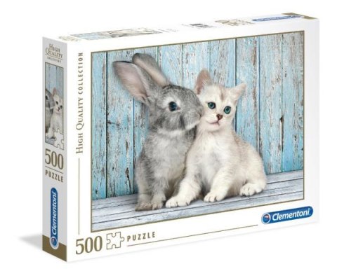 Clementoni Puzzle 500el Kotek i króliczek. Cat and Bunny 35004