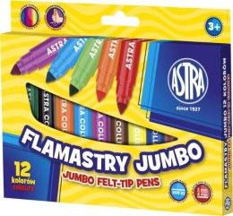 Flamastry Jumbo 12 kolorów ASTRA