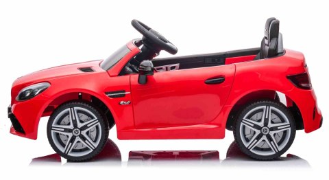 Jeździk na akumulator Mercedes BENZ SLC300 Cabrio dźwięki, światła, pilot - czerwony