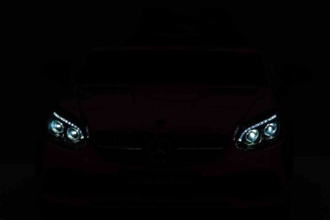Jeździk na akumulator Mercedes BENZ SLC300 Cabrio dźwięki, światła, pilot - czerwony