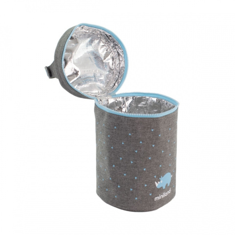 Miniland Termoopakowanie Azure-Rose na termos/butelkę 700ml - szary/niebieski