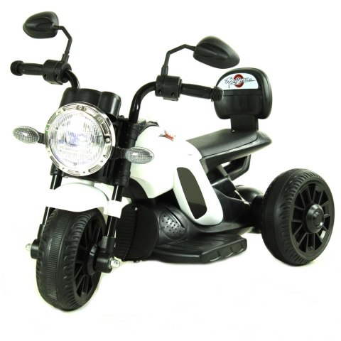 Motor na akumulator dla dzieci Trike światła muzyka MOTO-SX-4-BIALY