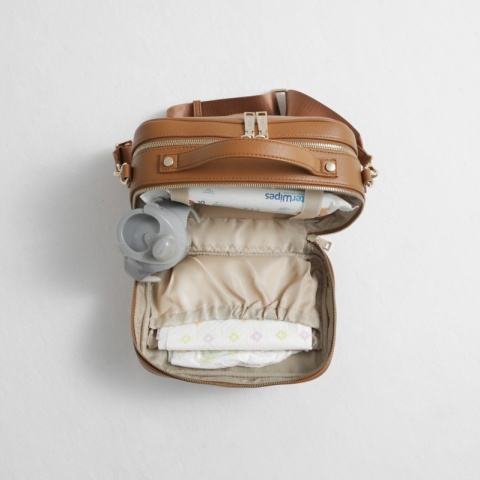 VERA Joissy Torebka crossbody i organizer do wózka 2w1 dla Mamy - caramel