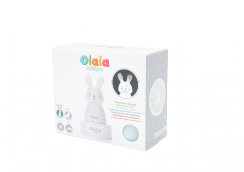 Lampka nocna LED - OLALA - Króliczek Charly - niebieski
