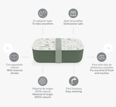 Miniland Pojemnik śniadaniowy ECO-friendly 1L - Żabka