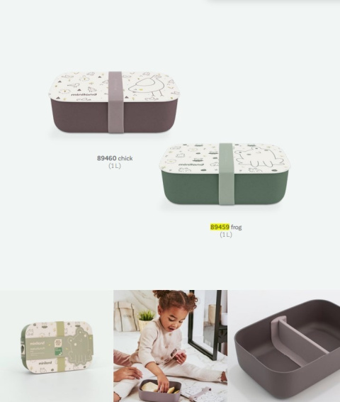 Miniland Pojemnik śniadaniowy ECO-friendly 1L - Żabka