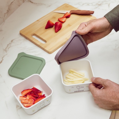 Miniland Pojemniki hermetyczne ECO-friendly 2x400 ml - Pisklę