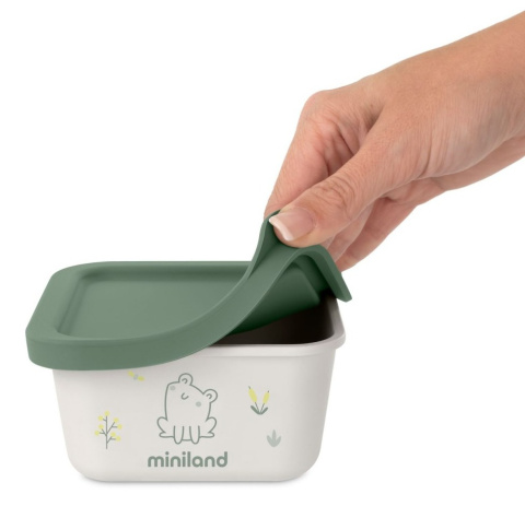 Miniland Pojemniki hermetyczne ECO-friendly 2x400 ml - Żabka