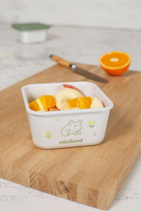 Miniland Pojemniki hermetyczne ECO-friendly 2x400 ml - Żabka