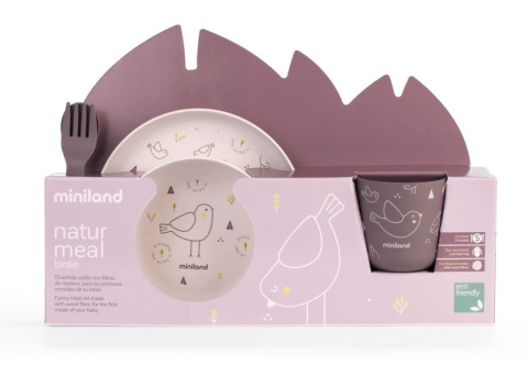 Miniland Zestaw stołowy 5-częściowy ECO-friendly - Pisklę