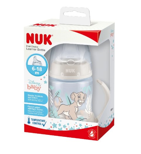 NUK 743070 Butelka FC 150ml z uchwytami i wskaźnikiem temperatury DISNEY KRÓL LEW ustnik silikonowy niekapek
