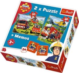 Puzzle 2w1 + memos Strażak Sam, Strażacy w akcji 90791 Trefl p8