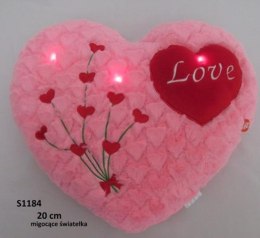 Serce róż migotka 20cm 137210