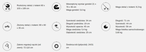 DOVER 3w1 Dynamic Baby wózek wielofunkcyjny z fotelikiem Kite - DN4