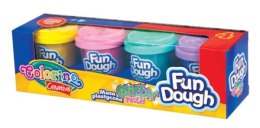 Masa plastyczna / ciastolina Fun Dough 4 kolory pastelowe z brokatem 34326 Colorino Creative