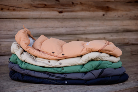 Śpiworek do wózka/fotelika Voksi Explorer - zielony motylki