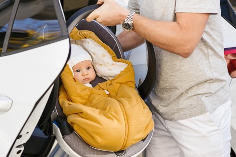 Śpiworek do wózka/fotelika Voksi Sky Light - musztardowy