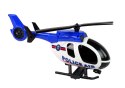 Zestaw Pojazdów Helikopter Auto Policja Dźwięk Niebieskie