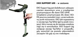 Jane EXO Isofix 9-18kg 4 punkty w testach ADAC + noga do fotelika EXO